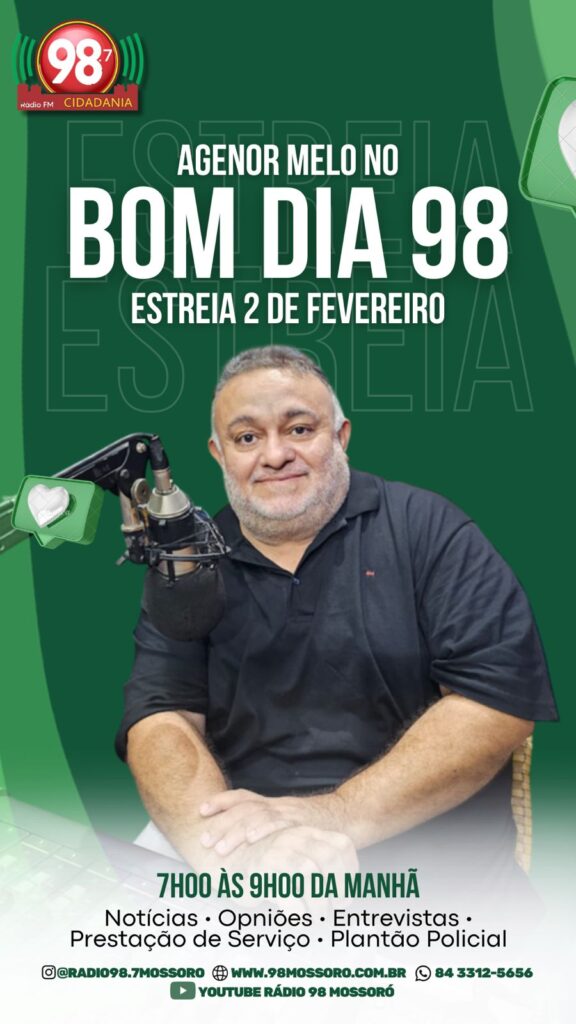 Agenor Melo Retorna ao Rádio com Novo Programa na FM Cidadania 98 em Mossoró Agenor Melo Retorna ao Rádio com Novo Programa na FM Cidadania 98 em Mossoró