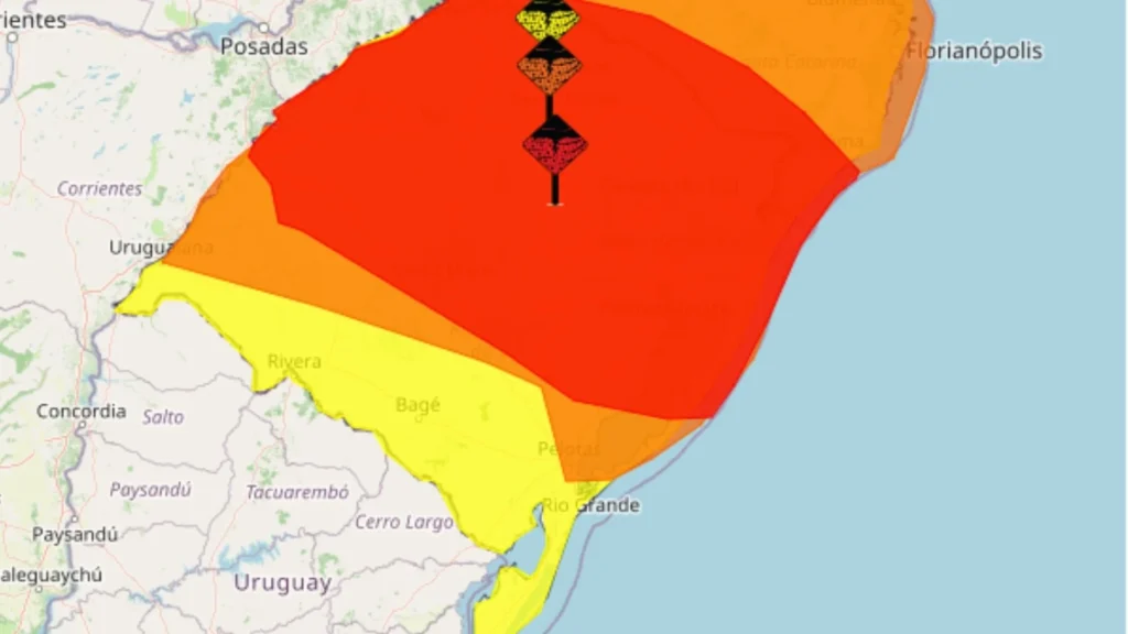 Alerta Vermelho no RS: Tempestade com Ventos Fortes e Chuvas Intensas Afeta o Estado